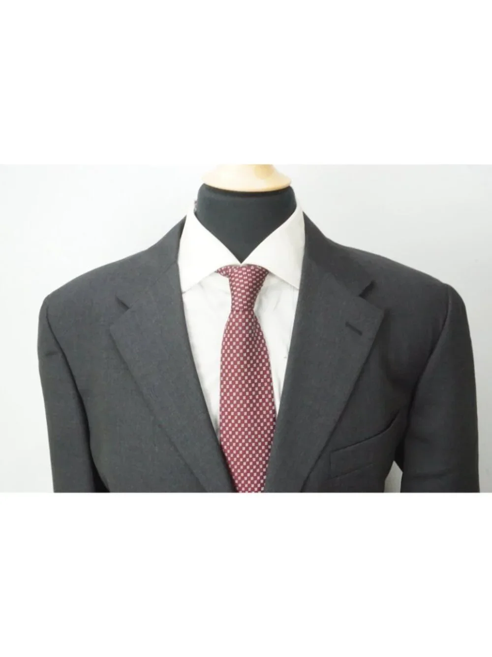 Burberry London Oxford Gray Woven S100s Wool 2 Pc Suit Jacket Pant 46R Brand NEW